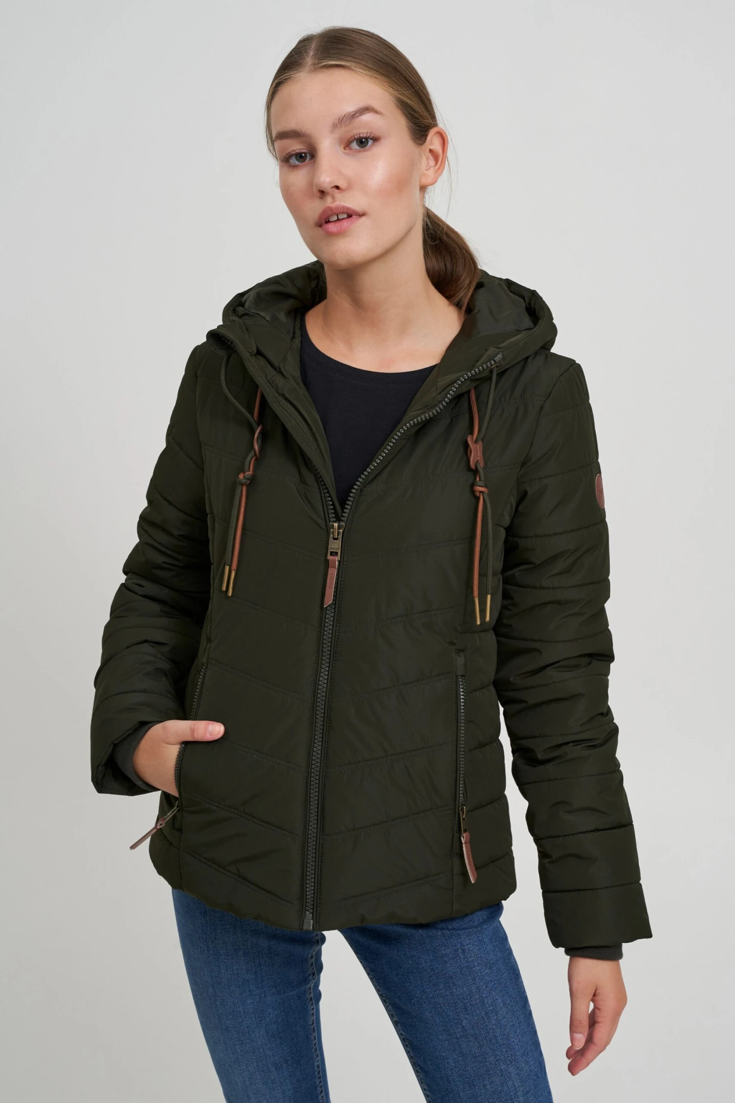 OXMO Winterjacken Winterjacke Mala Frauen Dunkelgrün 2 OXMO Winterjacken Winterjacke Mala Frauen Dunkelgrün – Bild 2