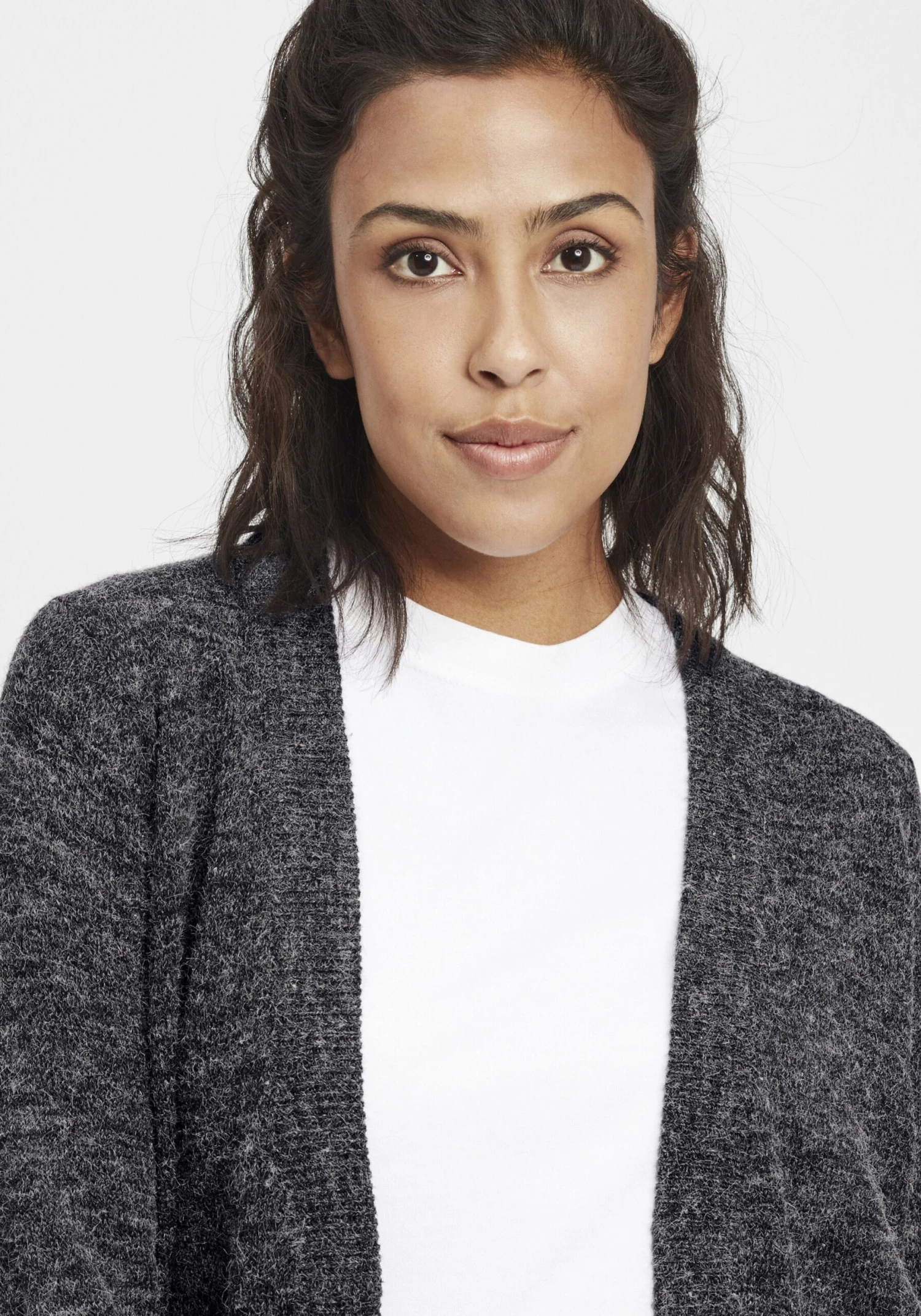 OXMO Strickjacken Strickjacke Neli Frauen Grau 5 OXMO Strickjacken Strickjacke Neli Frauen Grau – Bild 5