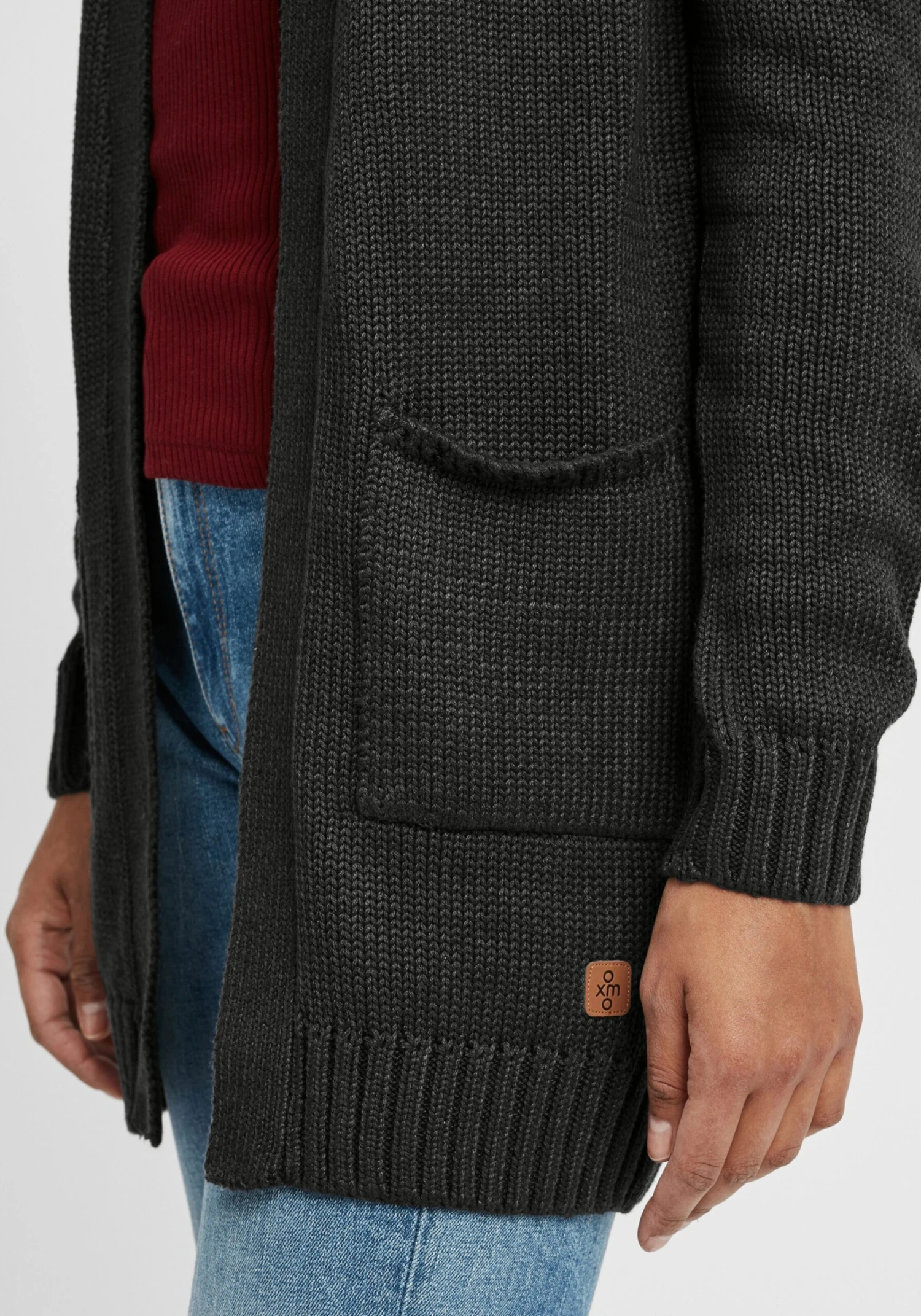 OXMO Strickjacken Strickjacke Paula Frauen Schwarz 6 OXMO Strickjacken Strickjacke Paula Frauen Schwarz – Bild 6