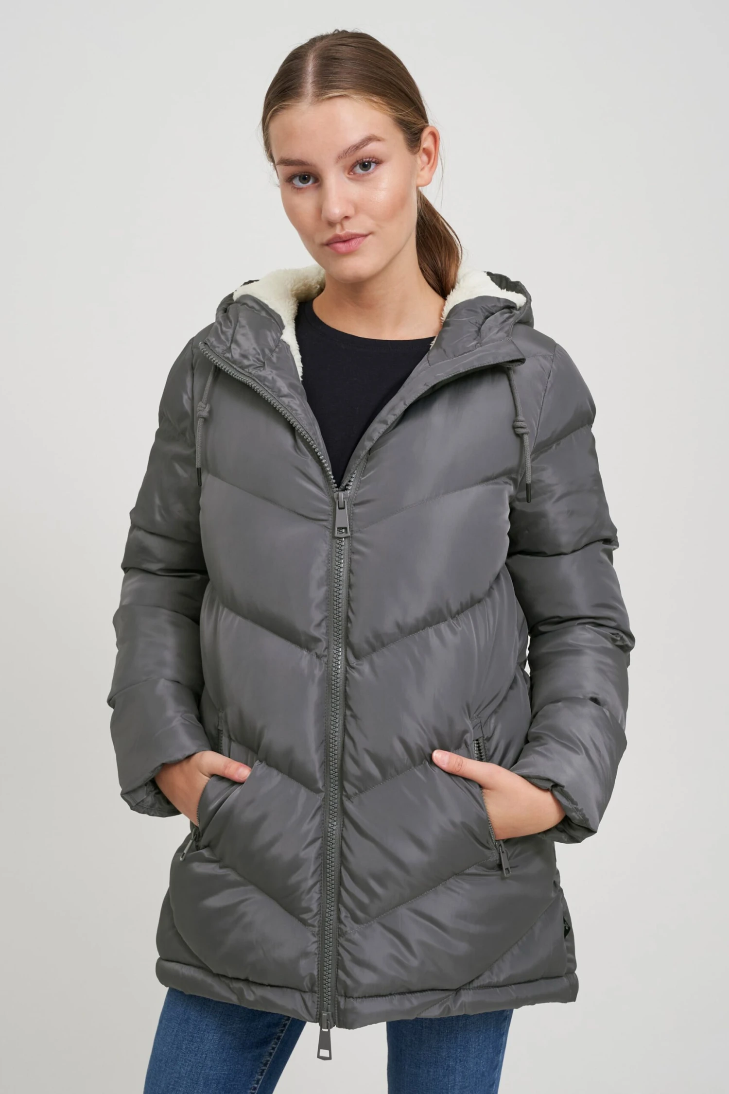 OXMO Übergangsjacken Jacke Naara Frauen Rauchgrau 2 OXMO Übergangsjacken Jacke Naara Frauen Rauchgrau – Bild 2