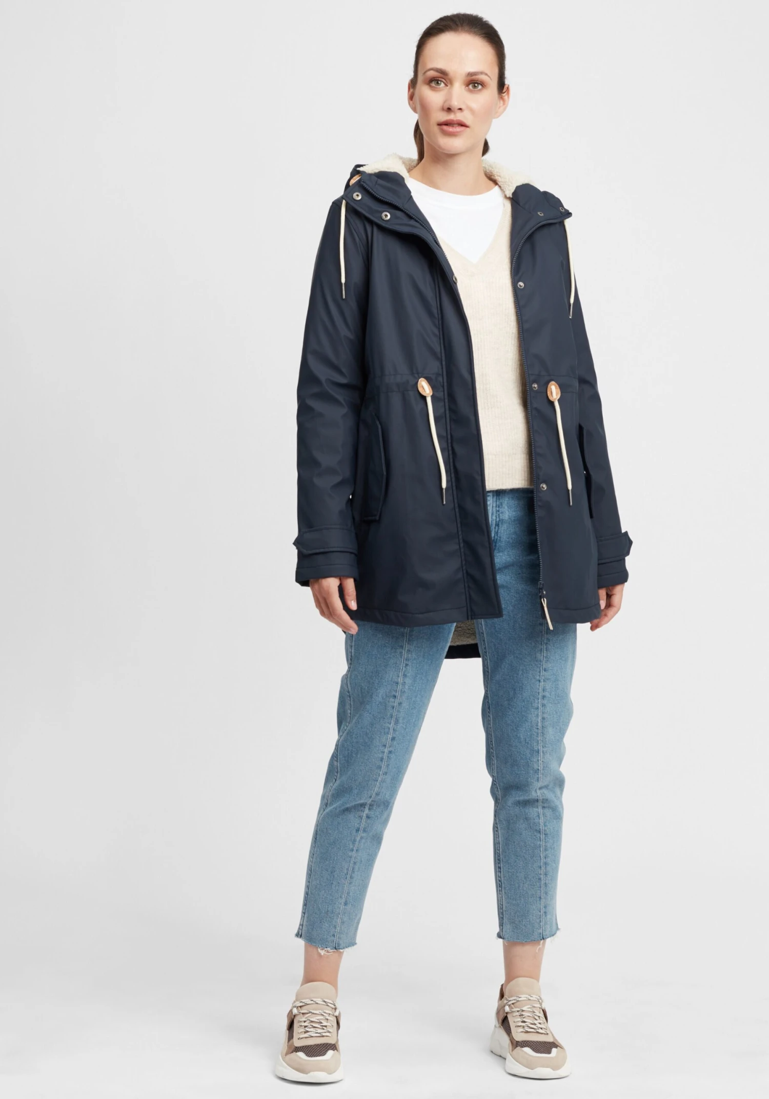OXMO Übergangsjacken Regenjacke Jolina Frauen Blau / Marine / Navy / Dunkelblau 3 OXMO Übergangsjacken Regenjacke Jolina Frauen Blau / Marine / Navy / Dunkelblau – Bild 3
