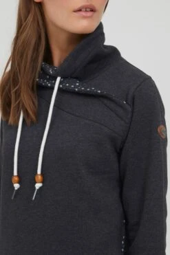 OXMO Rollkragenpullover Kapuzenpullover UDINE Frauen Dunkelgrau -OXMO Verkaufs-Shop 9364528ea1e44ed47e3530b5f4cec223