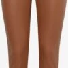 OXMO Leggings Slimfit Lederimitathose PAULINE Frauen Braun