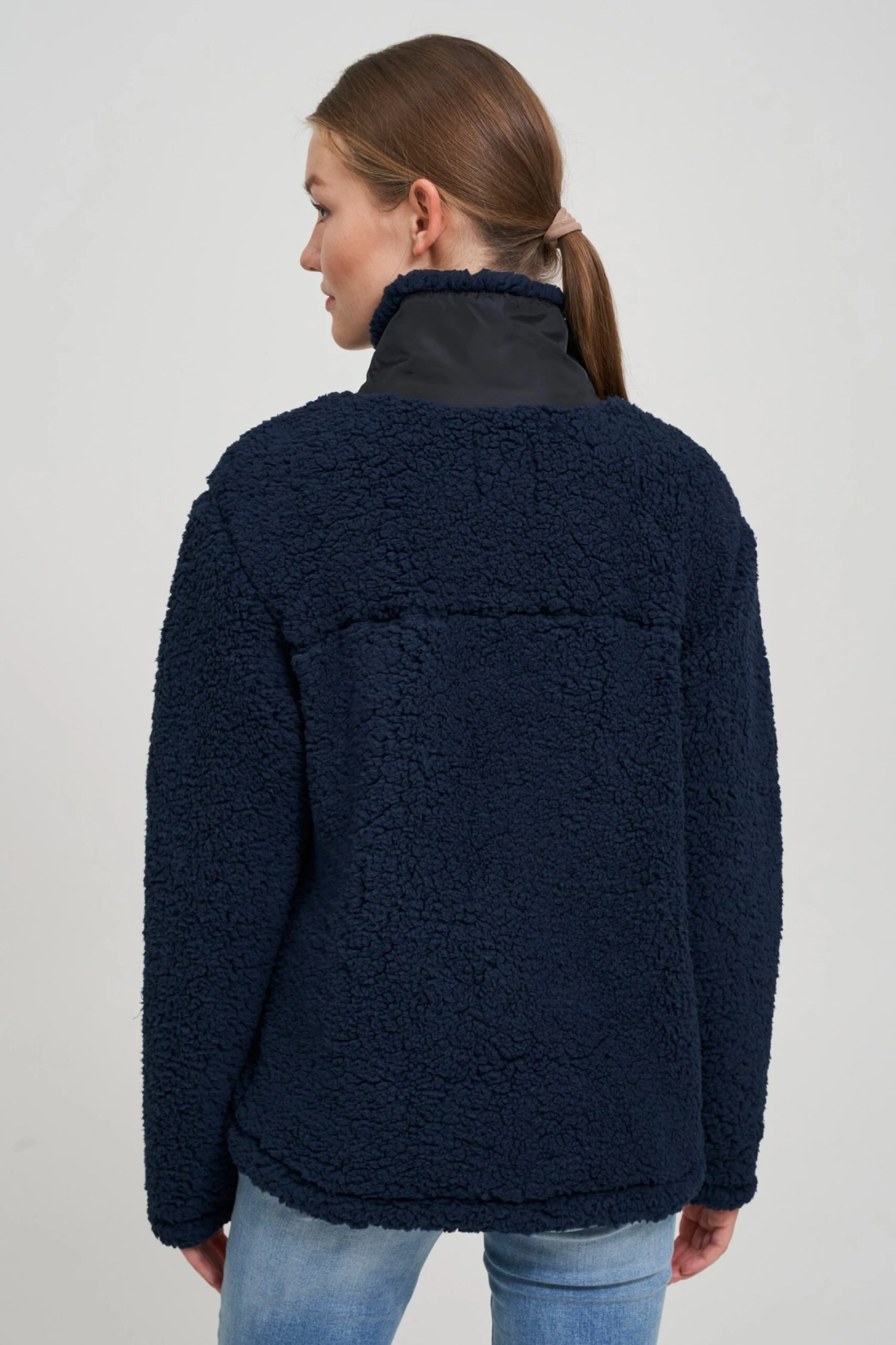 OXMO Pullover Troyer ELINA Frauen Dunkelblau 4 OXMO Pullover Troyer ELINA Frauen Dunkelblau – Bild 4