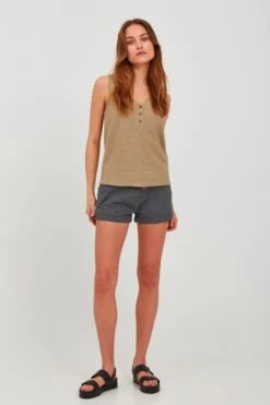 OXMO Shorts Regular Chinoshorts Chanett Frauen Grau -OXMO Verkaufs-Shop 9809b507835659d4170b45fc2cb52f42