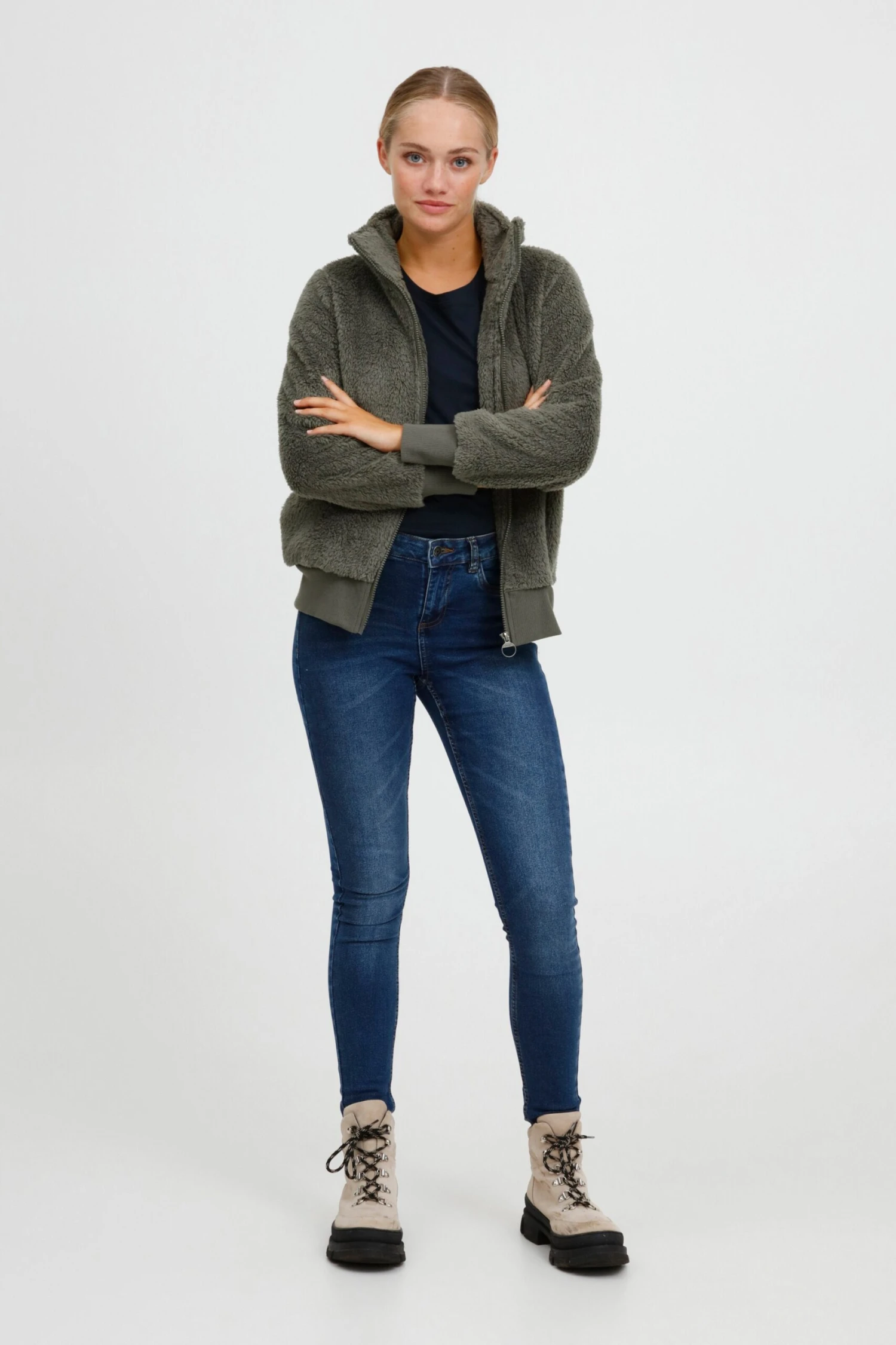 OXMO Übergangsjacken Bomberjacke Anneka Frauen Grau 3 OXMO Übergangsjacken Bomberjacke Anneka Frauen Grau – Bild 3