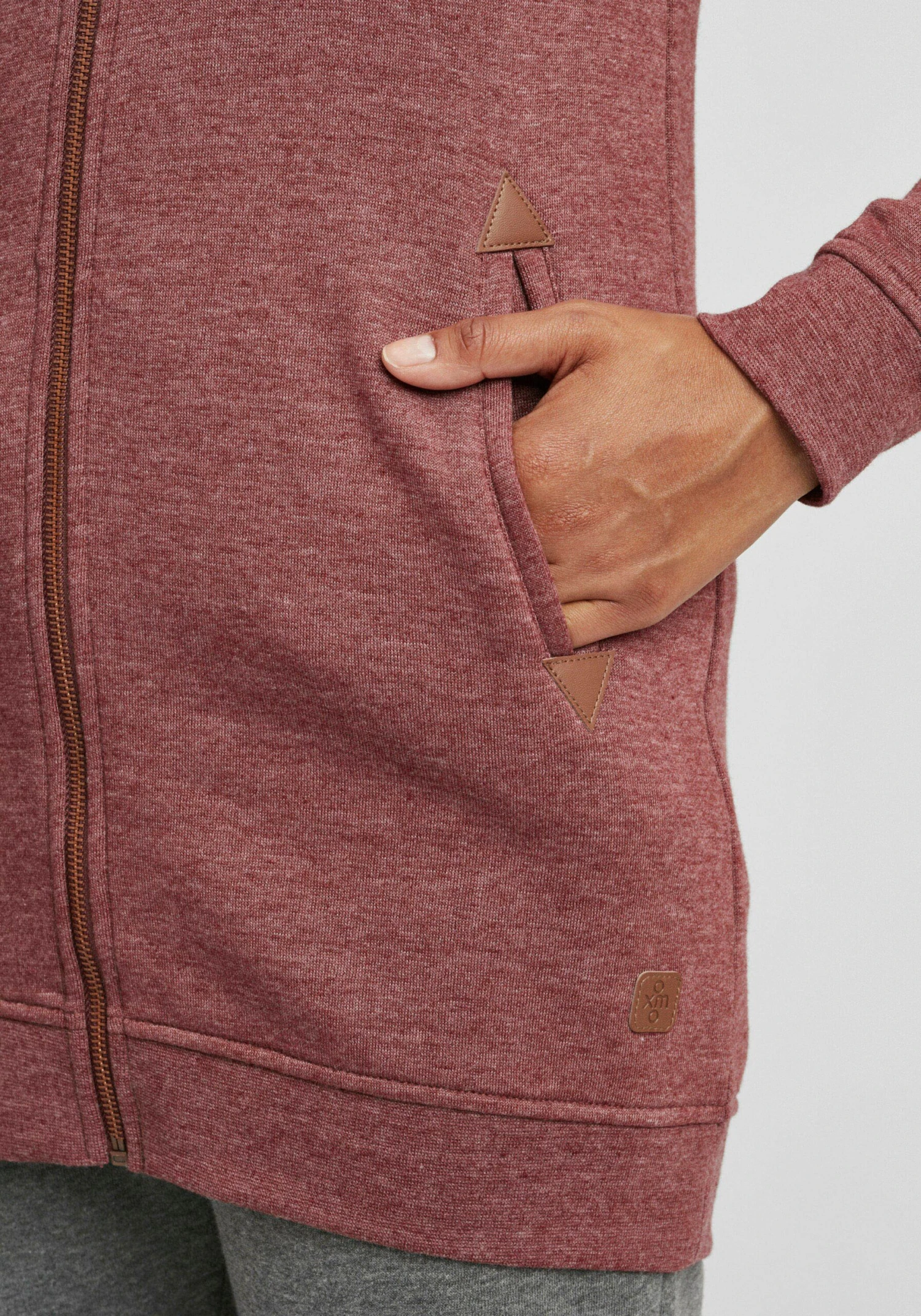 OXMO Sweatjacken Sweatjacke Vicky Straight-Zip Frauen Rot 6 OXMO Sweatjacken Sweatjacke Vicky Straight-Zip Frauen Rot – Bild 6