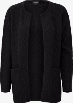 OXMO Strickjacken Strickjacke Frauen Schwarz