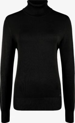 OXMO Pullover Rollkragenpullover Wina Frauen Schwarz