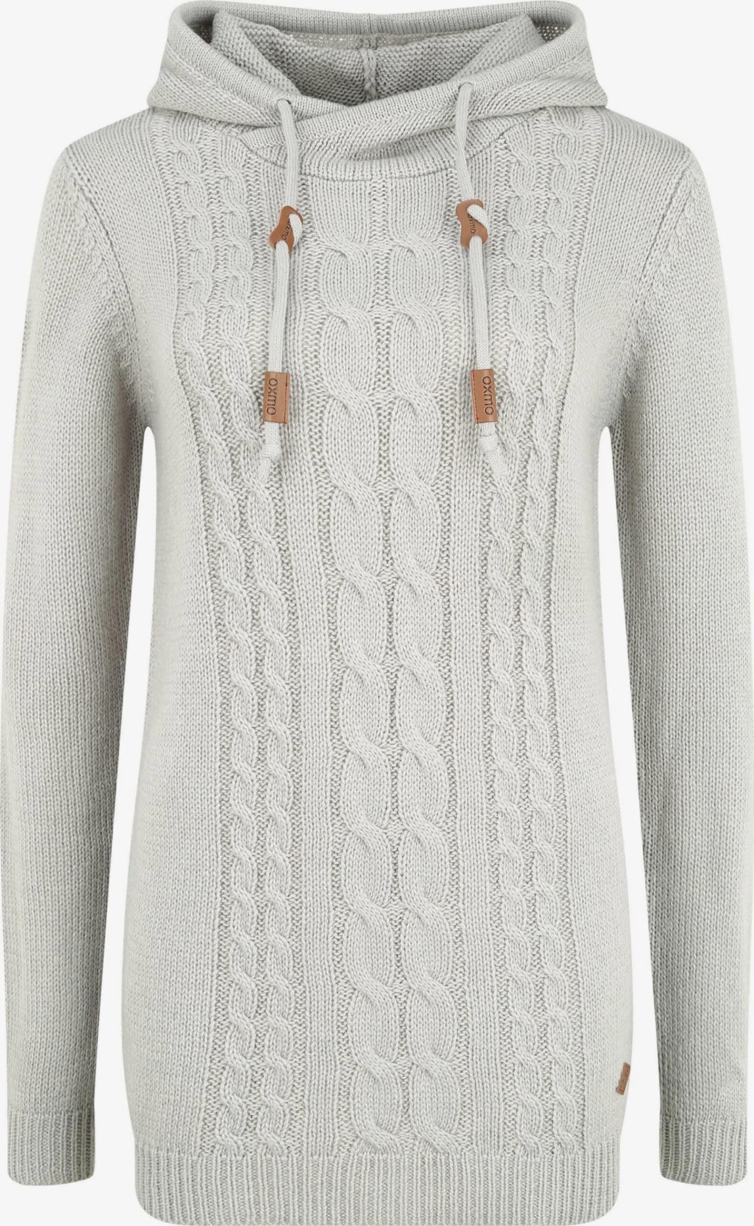 OXMO Kapuzenpullover Strickpullover Cable Frauen Grau 1 OXMO Kapuzenpullover Strickpullover Cable Frauen Grau
