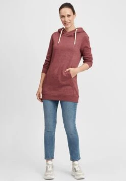 OXMO Hoodies Hoodie Vicky Pile Hood Long Frauen Rot / Weinrot -OXMO Verkaufs-Shop 9d229ca954d0a5daeccf718509d5a7d6