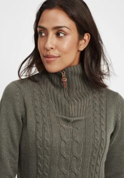 OXMO Rollkragenpullover Strickpullover Carry Frauen Grau -OXMO Verkaufs-Shop 9da051b8144ba1da536e67f828f98e98