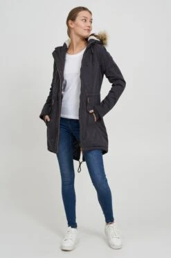OXMO Jacken Parka ANNA Frauen Dunkelgrau -OXMO Verkaufs-Shop 9eed0eacfb37a9743ef32e275ad266f5