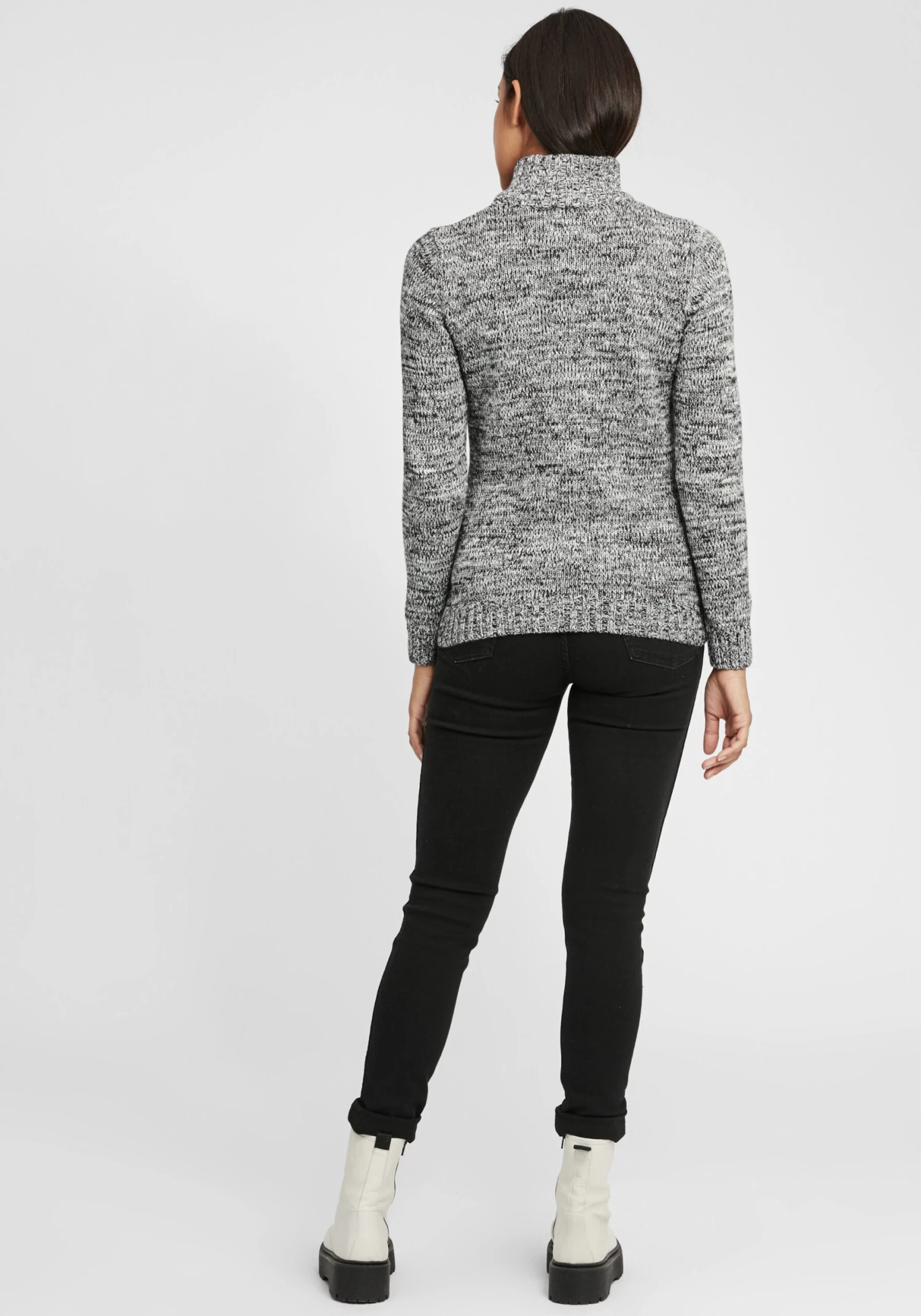 OXMO Rollkragenpullover Strickpullover Philicita Frauen Blau 4 OXMO Rollkragenpullover Strickpullover Philicita Frauen Blau – Bild 4