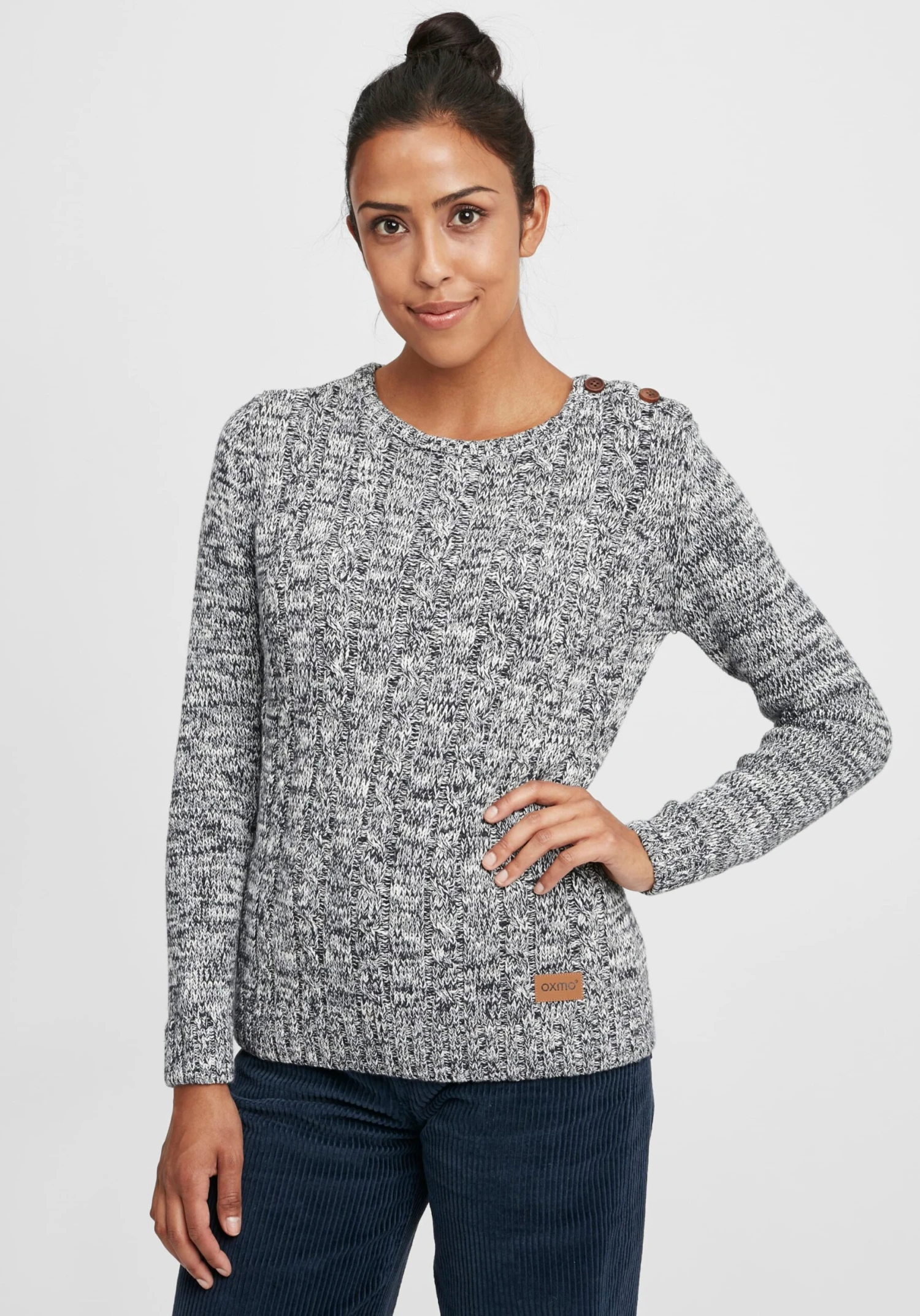 OXMO Feinstrickpullover Strickpullover Phia Frauen Blau 2 OXMO Feinstrickpullover Strickpullover Phia Frauen Blau – Bild 2