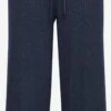 OXMO Stoffhosen Wide Leg Stoffhose Rie Frauen Dunkelblau