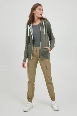 OXMO Sweatjacken Kapuzensweatjacke Frauen Grünmeliert -OXMO Verkaufs-Shop a49b96f6b768318e84dee243e577c1e8