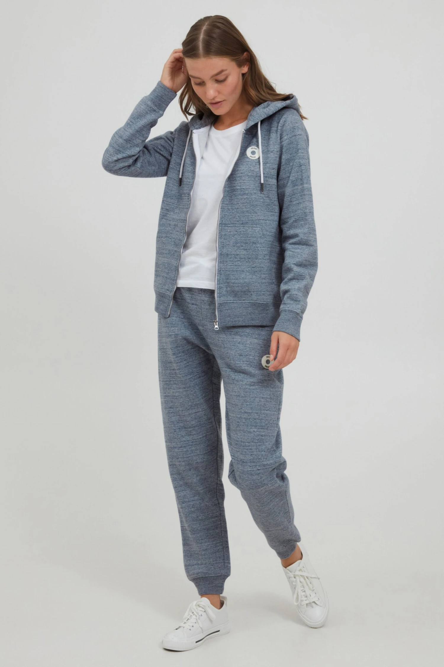 OXMO Sweatjacken Sweatjacke Helna Frauen Rauchblau 3 OXMO Sweatjacken Sweatjacke Helna Frauen Rauchblau – Bild 3