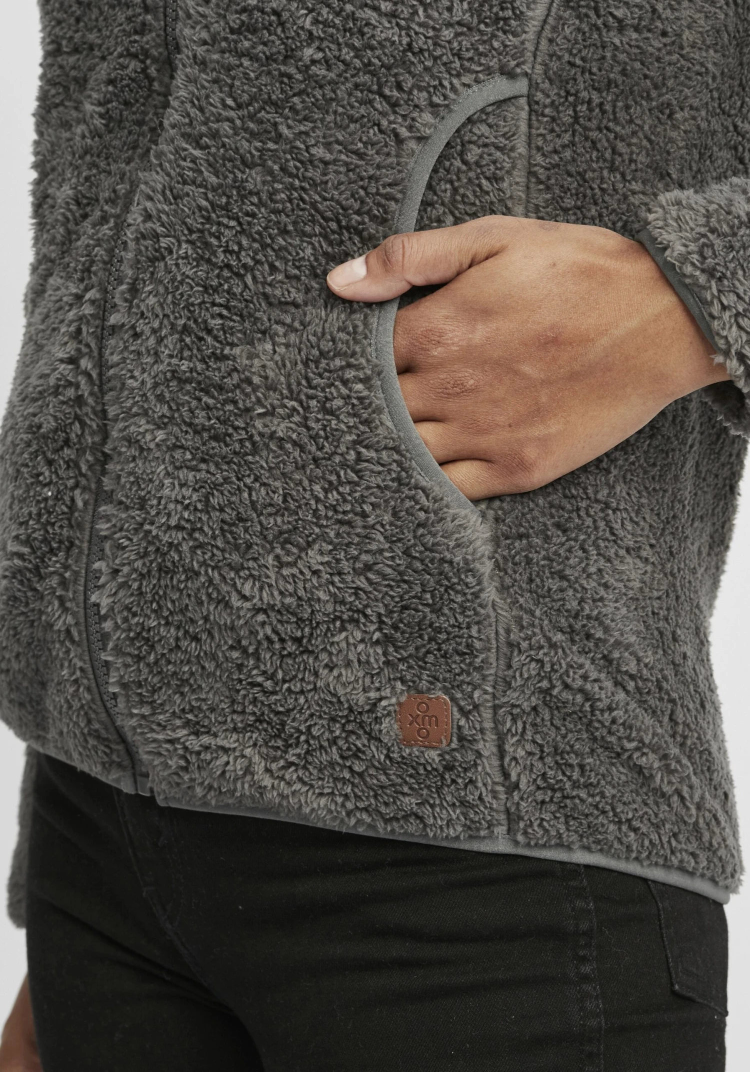 OXMO Sweatjacken Sweatjacke Telsa Frauen Grau 6 OXMO Sweatjacken Sweatjacke Telsa Frauen Grau – Bild 6