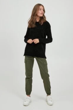 OXMO Feinstrickpullover Pullover Elvina Frauen Schwarz -OXMO Verkaufs-Shop a8f07965e1b28417ae159f7ca62e285d