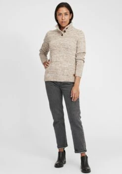 OXMO Rollkragenpullover Strickpullover Philicita Frauen Beige -OXMO Verkaufs-Shop ab04696e34094661fe754375254c9ce2