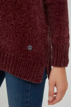 OXMO Basic Pullover Pullover Elvina Frauen Weinrot -OXMO Verkaufs-Shop ab69ca8d78b5c40573f1fc309e129a56