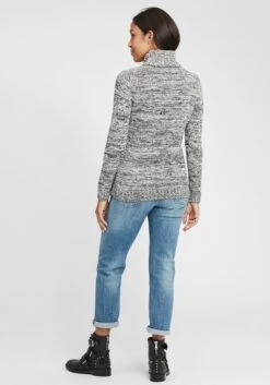 OXMO Pullover Rollkragenpullover Philipa Frauen Grau / Hellgrau / Graumeliert -OXMO Verkaufs-Shop ad6d219bb0107cf10f73319149395a4e