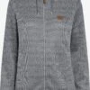 OXMO Outdoorjacken Fleecejacke Pebbles Frauen Grau