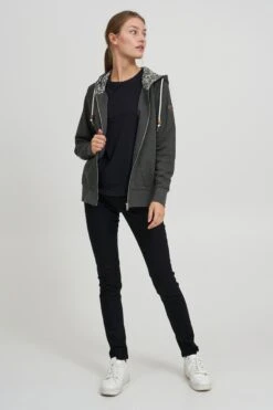 OXMO Sweatjacken Kapuzensweatjacke ULLA Frauen Dunkelgrau -OXMO Verkaufs-Shop ae406236710afa11cb3b94efad4f16ca