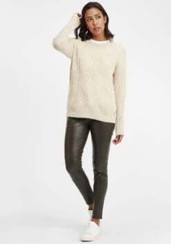 OXMO Feinstrickpullover Pullover Chiara Frauen Beige -OXMO Verkaufs-Shop af791a7c5de09d13dcf2cbc9ff6955d5