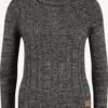 OXMO Rollkragenpullover Pullover Philipa Frauen Anthrazit