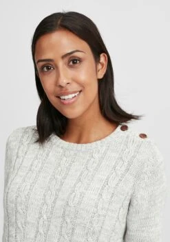 OXMO Basic Pullover Strickpullover Phia Frauen Grau 10 OXMO Basic Pullover Strickpullover Phia Frauen Grau -OXMO Verkaufs-Shop b1551633089b654afd7ea5ab512a34a7