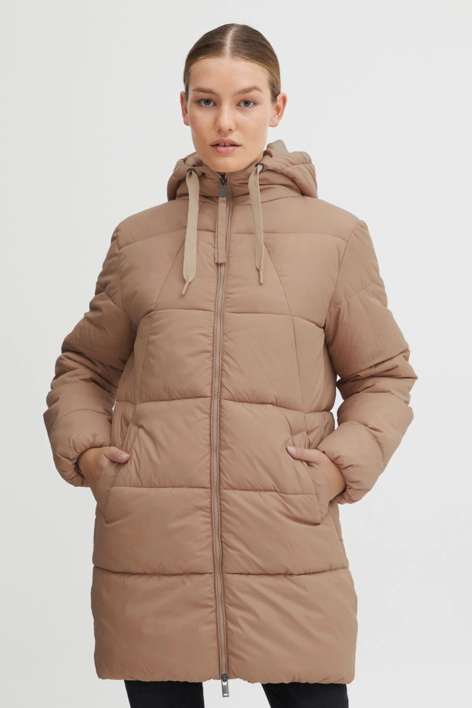 OXMO Winterjacken Winterjacke Bodil Frauen Dunkelbeige / Braun 2 OXMO Winterjacken Winterjacke Bodil Frauen Dunkelbeige / Braun – Bild 2