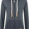 OXMO Sweatjacken Kapuzensweatjacke Matilda Frauen Blau