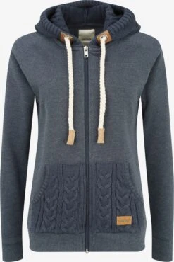 OXMO Sweatjacken Kapuzensweatjacke Matilda Frauen Blau