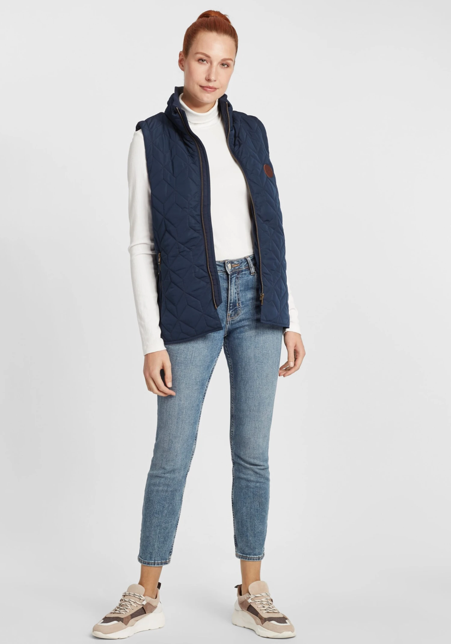 OXMO Westen Steppweste Alita Frauen Blau 3 OXMO Westen Steppweste Alita Frauen Blau – Bild 3