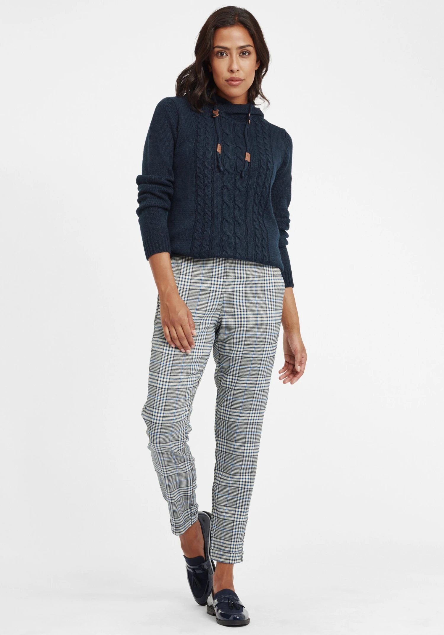 OXMO Stoffhosen Tapered Hose Livia Frauen Grau 3 OXMO Stoffhosen Tapered Hose Livia Frauen Grau – Bild 3