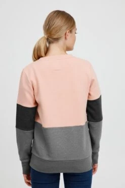 OXMO Sweatshirts Sweatshirt Trine Frauen Dunkelgrau / Graumeliert / Rosa -OXMO Verkaufs-Shop ba0f0ea2d1f56ff449e1343a9b9f4e73