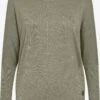 OXMO Pullover Strickpullover Herdis Frauen Dunkelgrün