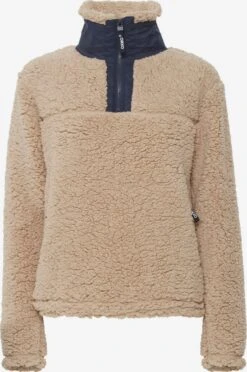 OXMO Pullover Troyer ELINA Frauen Beige