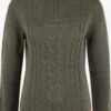OXMO Rollkragenpullover Strickpullover Carry Frauen Grau