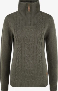 OXMO Rollkragenpullover Strickpullover Carry Frauen Grau