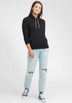 OXMO Feinstrickpullover Hoodie Vimpa Frauen Schwarz 8 OXMO Feinstrickpullover Hoodie Vimpa Frauen Schwarz -OXMO Verkaufs-Shop c151124b0b3dc6c45fa81049ca3413e9