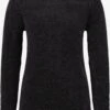 OXMO Feinstrickpullover Pullover Estella Frauen Schwarz