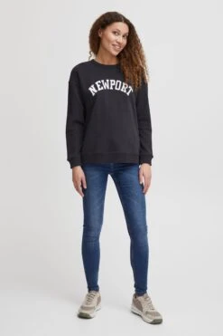 OXMO Sweatshirts Sweatshirt Pullover Coleen Frauen Schwarz -OXMO Verkaufs-Shop c21104966d34acde577ae2ee90116b62