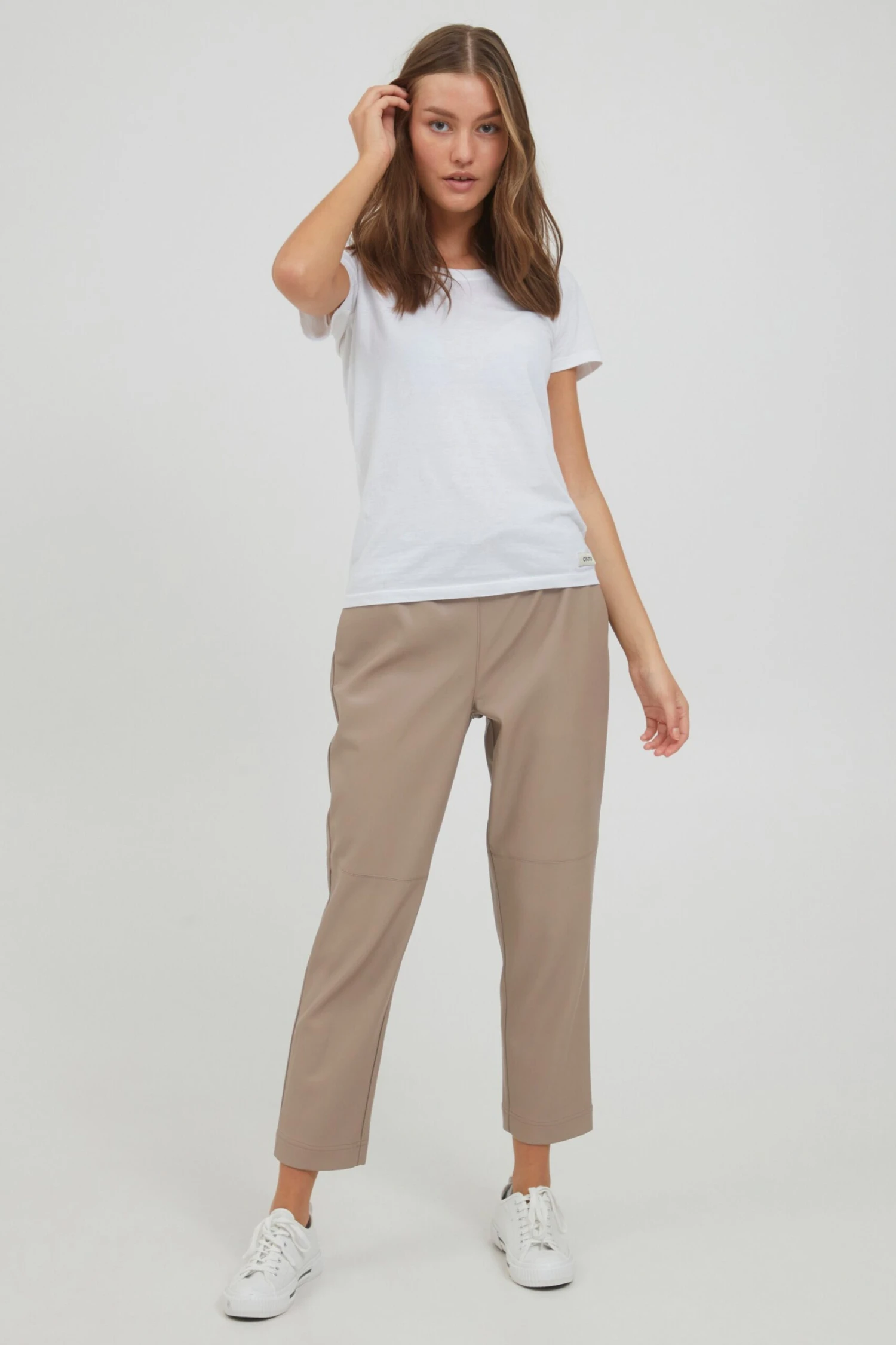 OXMO Stoffhosen Regular Jogger Pants PAULIA Frauen Beige 3 OXMO Stoffhosen Regular Jogger Pants PAULIA Frauen Beige – Bild 3