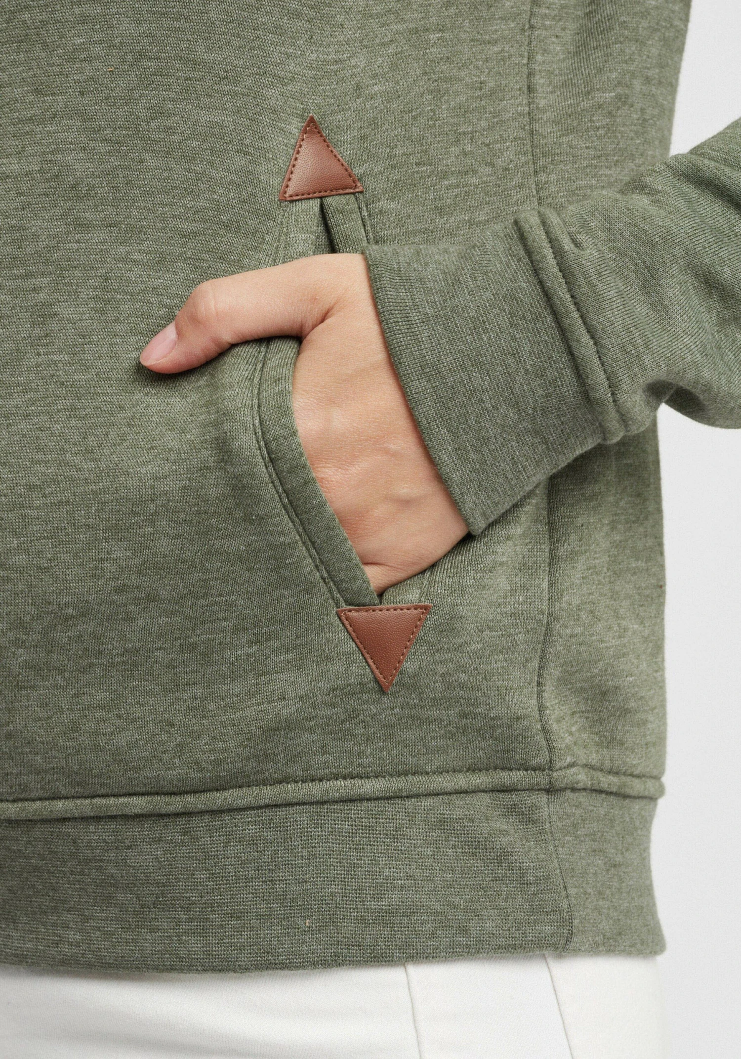 OXMO Sweatjacken Kapuzensweatjacke Vicky Frauen Grün / Khaki 6 OXMO Sweatjacken Kapuzensweatjacke Vicky Frauen Grün / Khaki – Bild 6