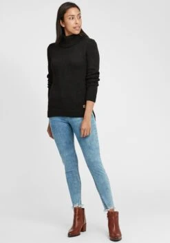 OXMO Pullover Rollkragenpullover OXPIA Frauen Schwarz -OXMO Verkaufs-Shop c6c99896fb16e74414932c54353e6b1d