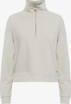 OXMO Pullover Troyer GRETHE Frauen Weiß