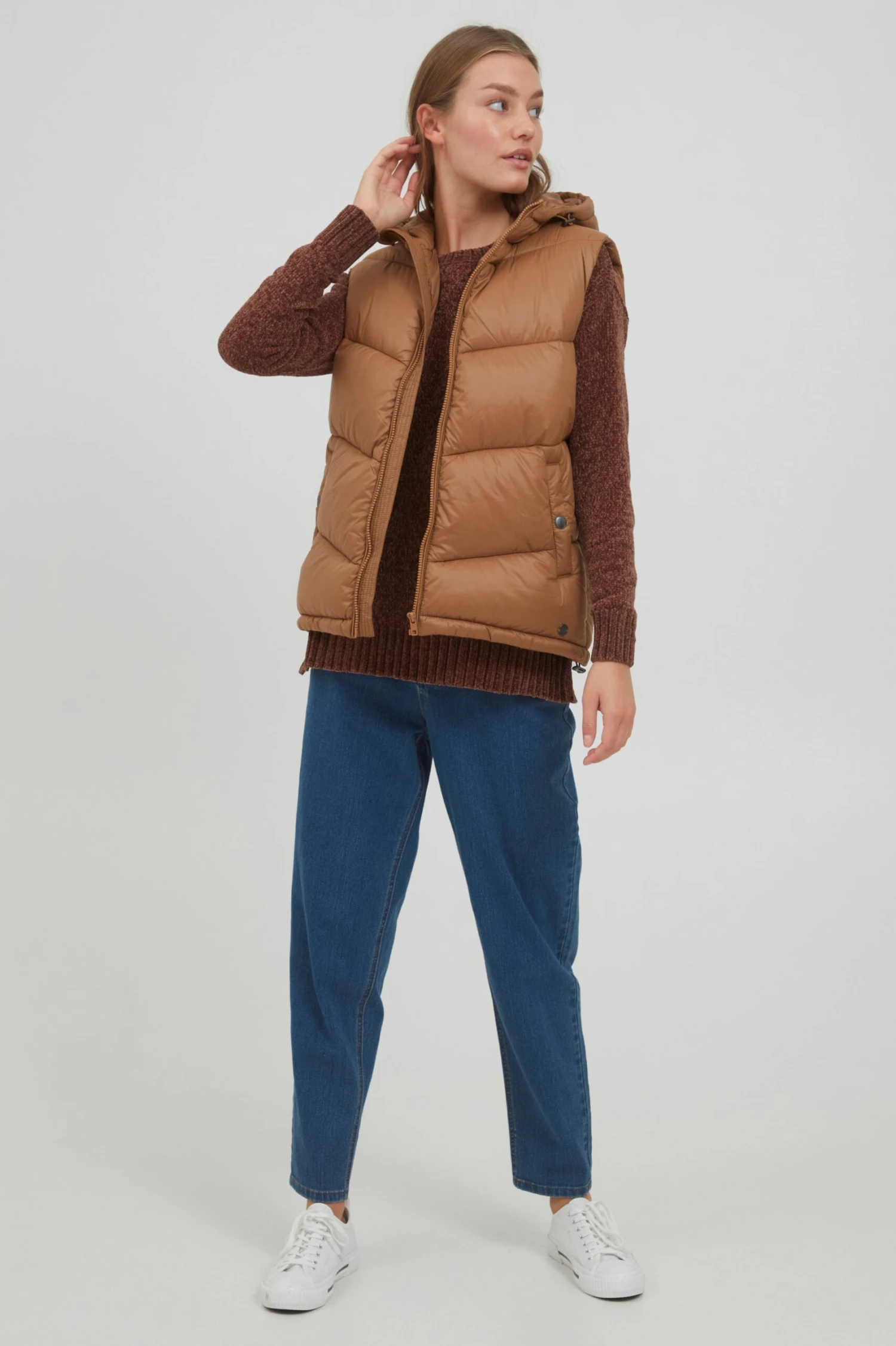 OXMO Westen Steppweste TABITA Frauen Braun 3 OXMO Westen Steppweste TABITA Frauen Braun – Bild 3